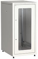 ITK Шкаф сетевой напольный LINEA E 24U 600х800мм стеклянная передняя дверь задняя металлическая серый | код LE35-24U68-GM | IEK